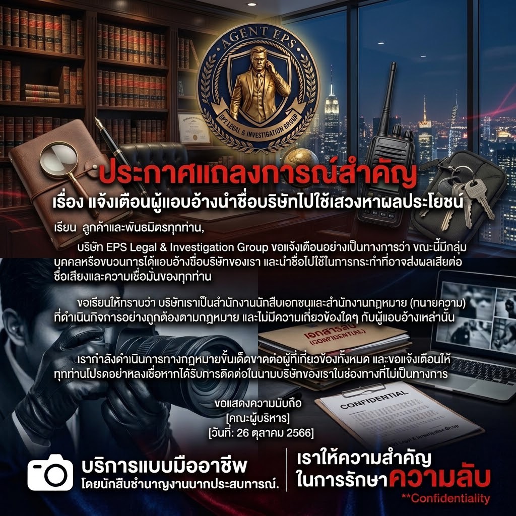 ประกาศแถลงการณ์สำคัญ